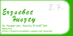 erzsebet huszty business card